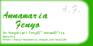 annamaria fenyo business card